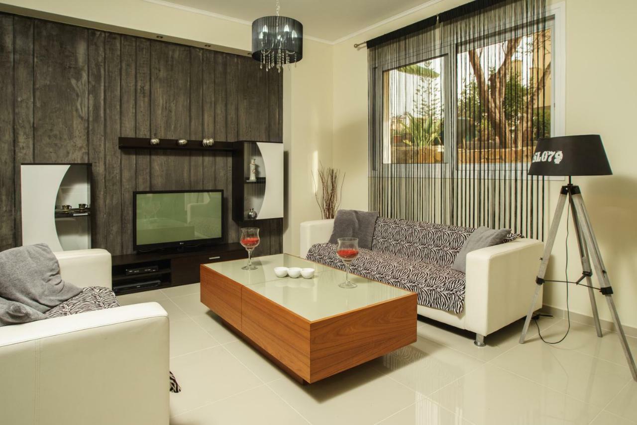 Glaros Beach Apartment Kato Daratso Luaran gambar